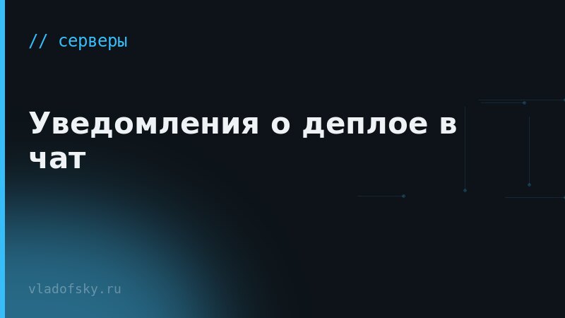 Уведомления о деплое в чат