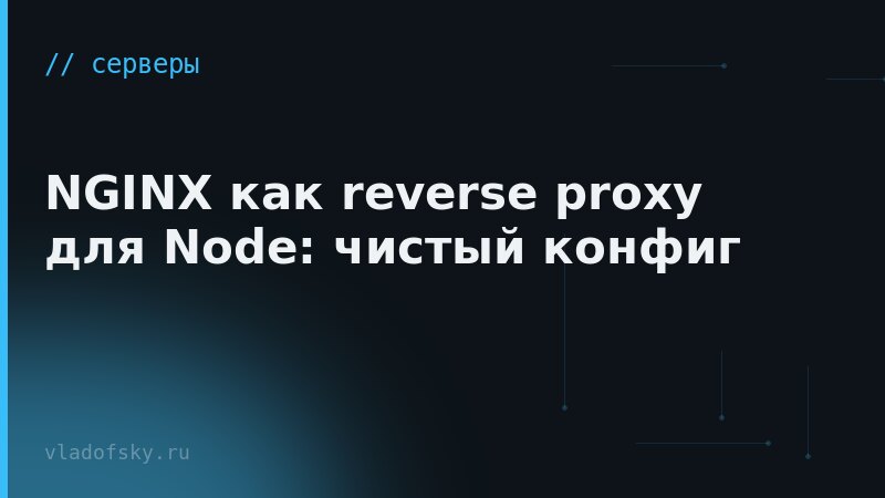NGINX как reverse proxy для Node: чистый конфиг